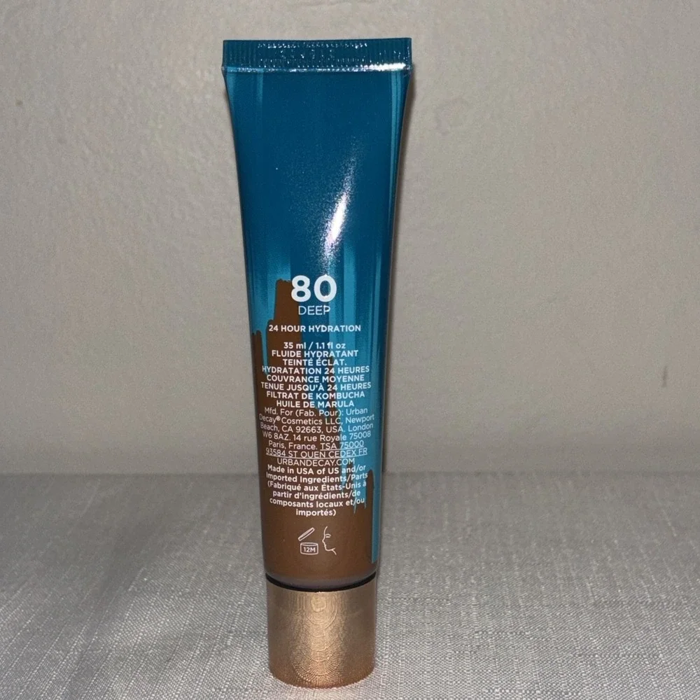 URBAN DECAY STAY NAKED Hydromaniac Tinted Glowy Hydrator 80 Deep 1.1oz